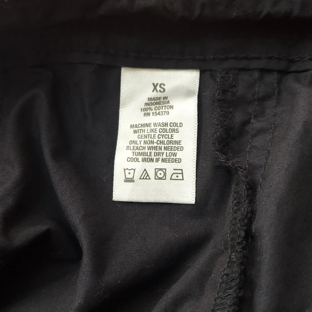 Aeropostale Parachute Cargo Pants Women XS Black Y2K Gorpcore Utility Streetwear